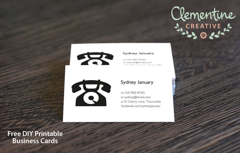 Free DIY Printable Business Card Template free-diy-printable-business-card-template