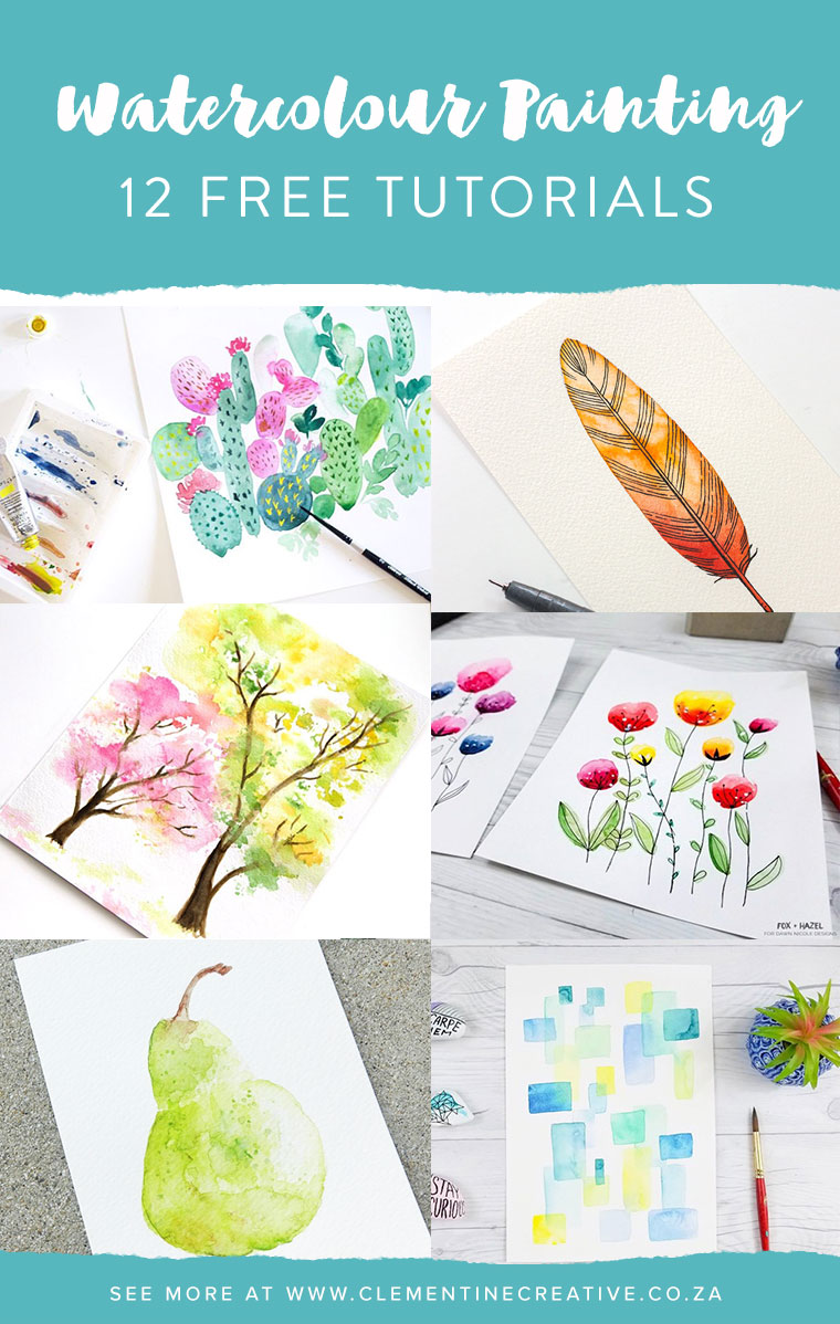 12 Easy Watercolour Painting Tutorials for Beginners