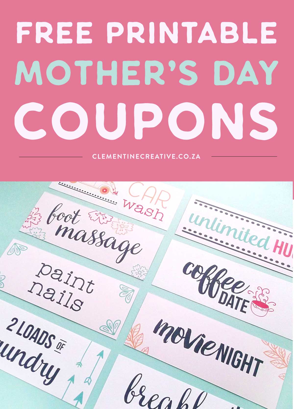 Free Printable Mother's Day Coupons to make Mom's day