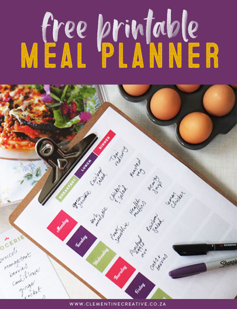 Free printable meal planner to help you plan your weekly meals. With your download you'll also receive matching grocery lists! Click here to download