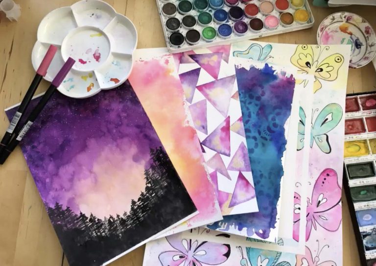 fun and easy watercolor backgrounds