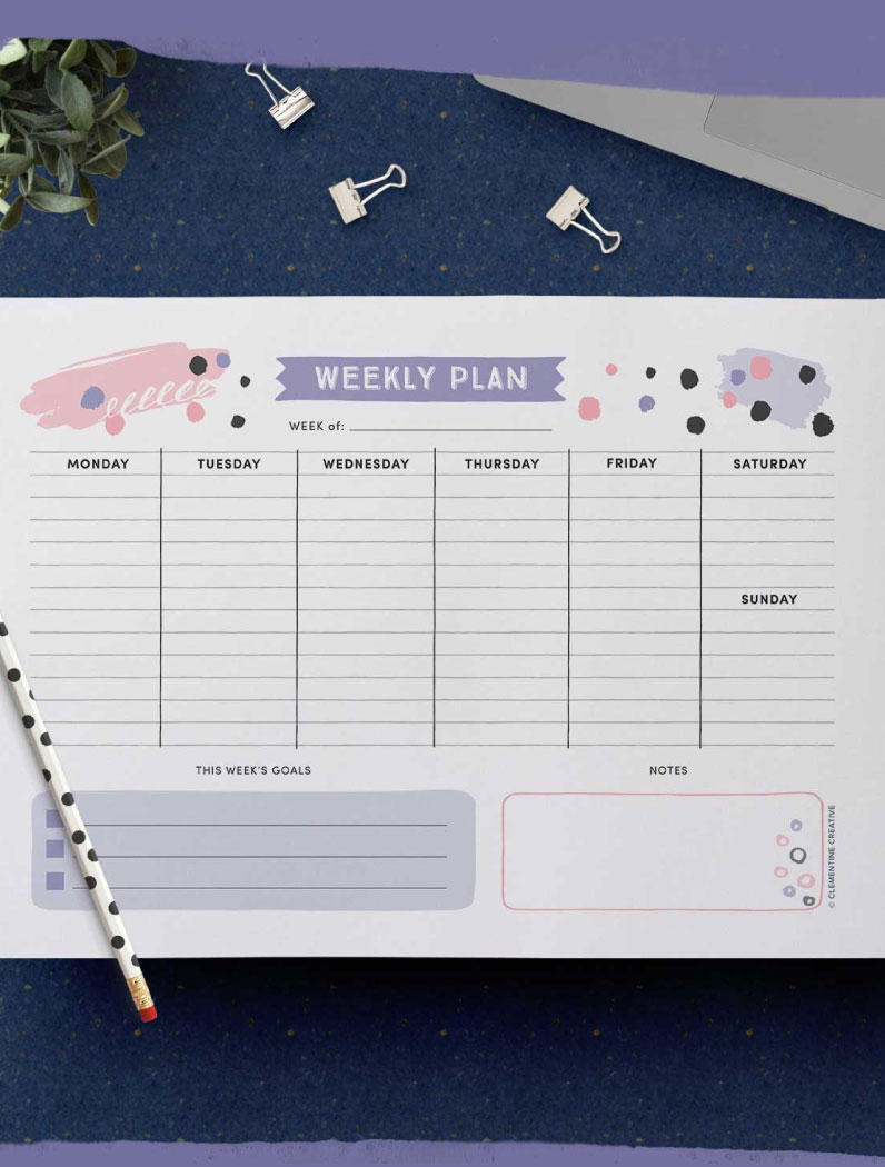 Cute Free Weekly Planner Printable Pdf Get Organized