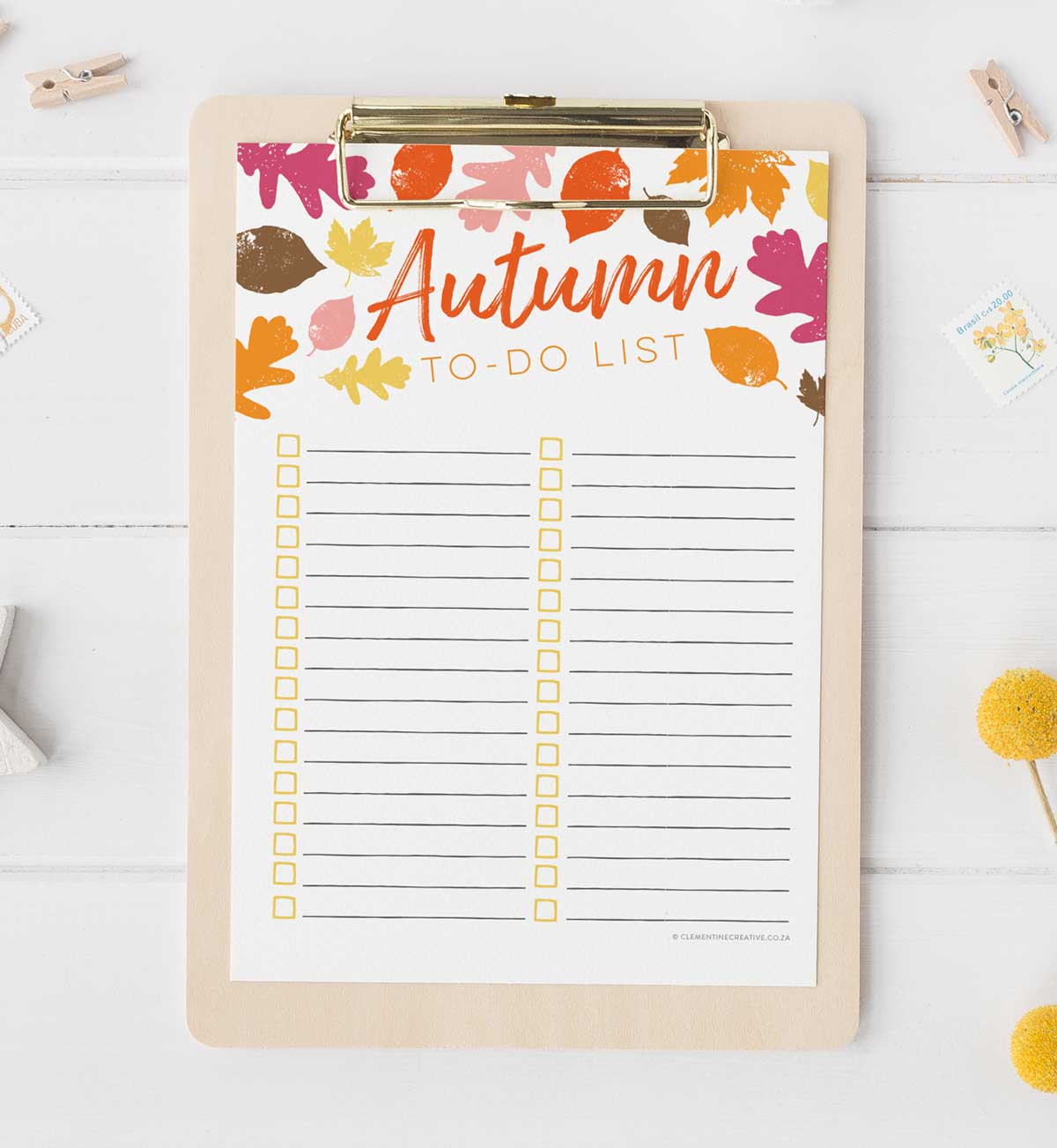 free printable autumn to do list