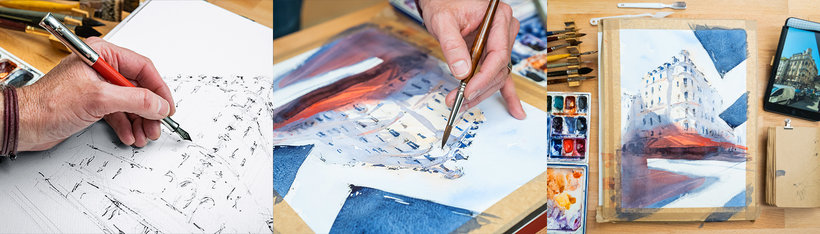 Architectural Sketching with Watercolor and Ink