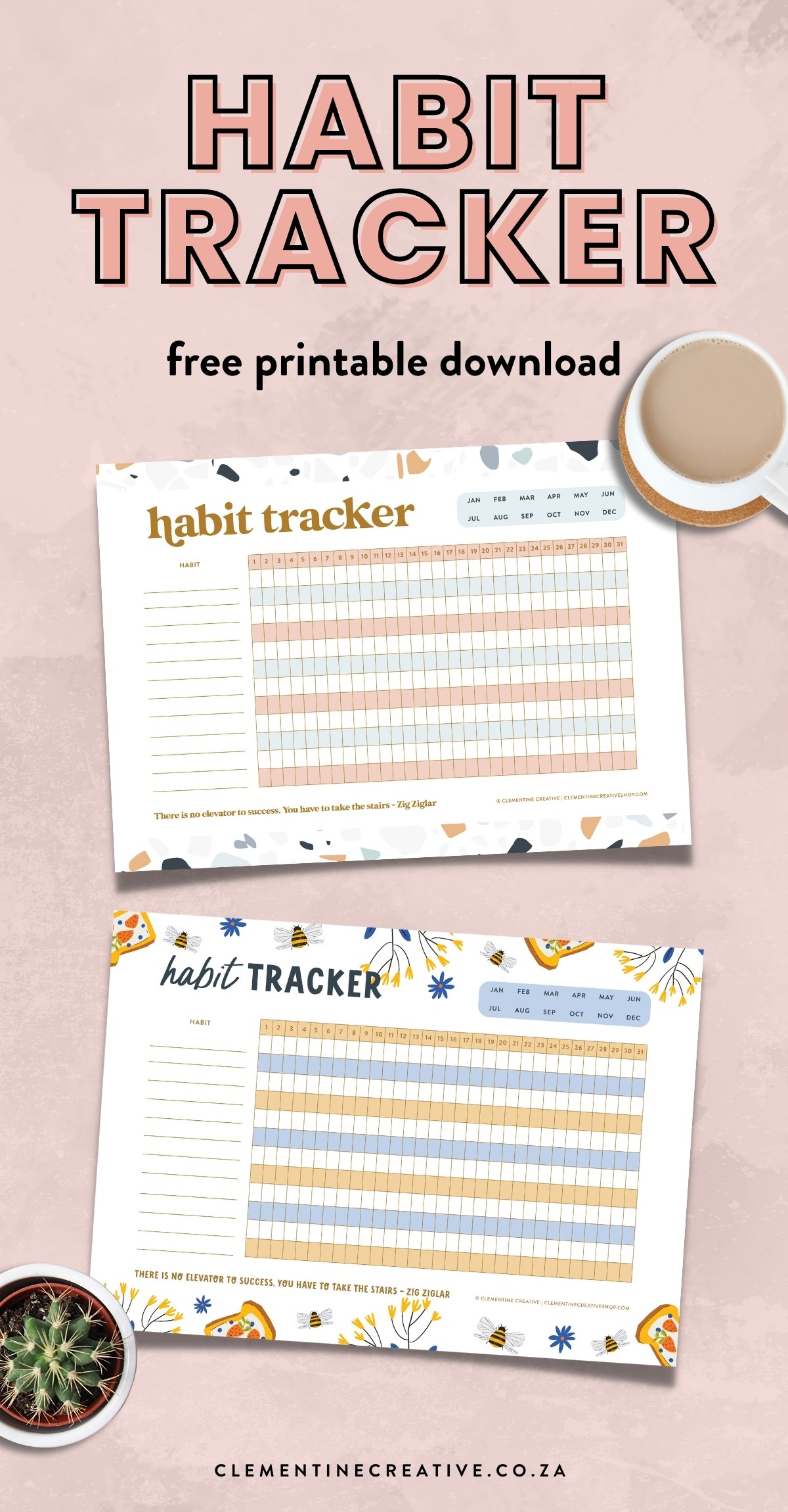 Habit Tracker Sticker, Habit Tracker Bullet Journal By Old