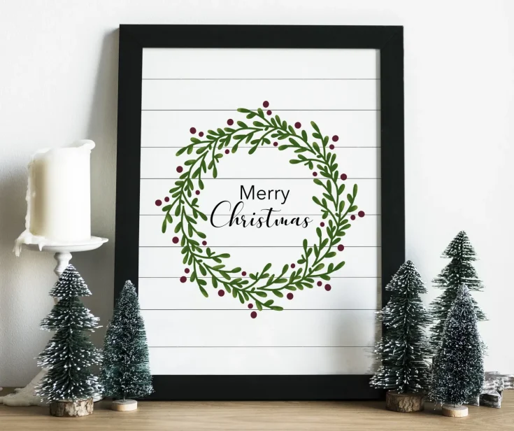 Image for Free Printable Farmhouse Christmas Art