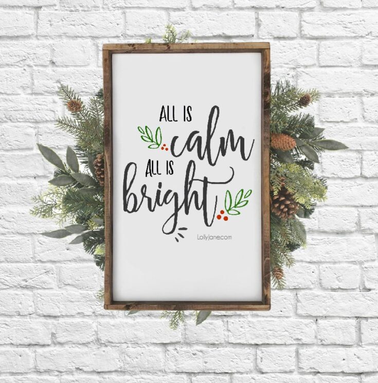 Image for Printable Silent Night Christmas Art