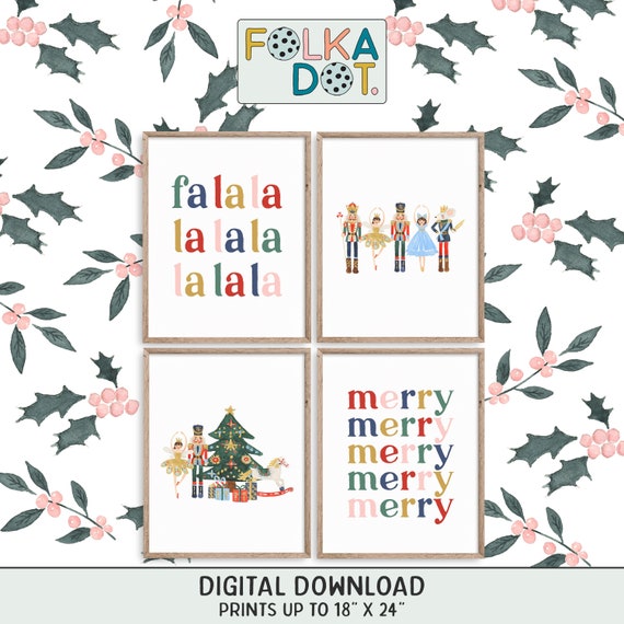 Image for Nutcracker Christmas Printable Wall Art