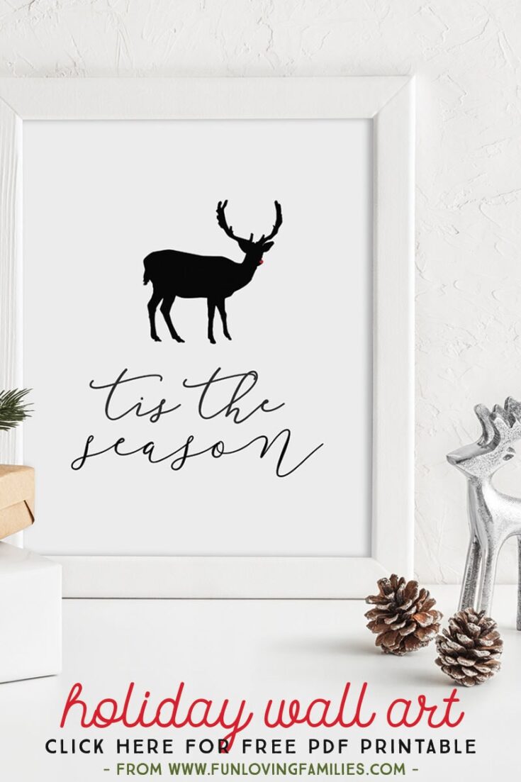 Image for Free Printable Christmas Wall Art