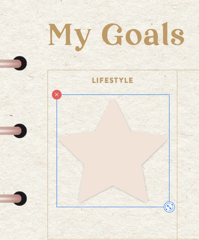 resizing stickers in Goodnotes app