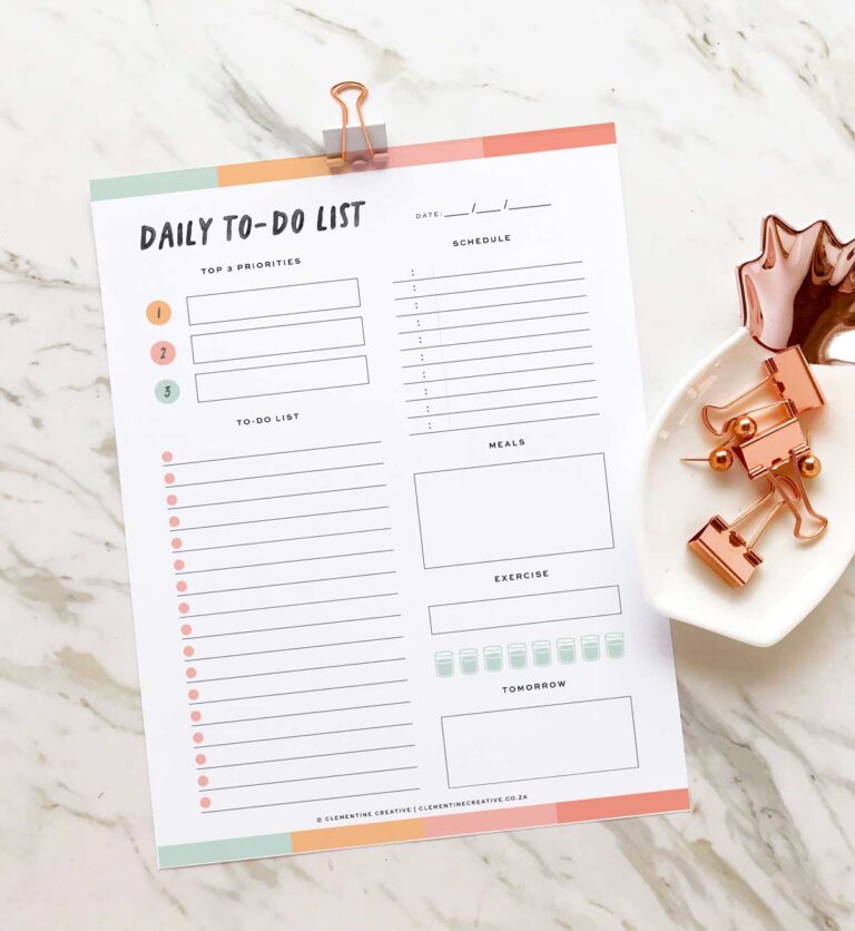 cute daily to do list planner