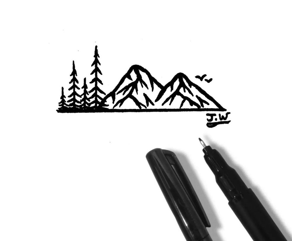 easy aesthetic drawing idea