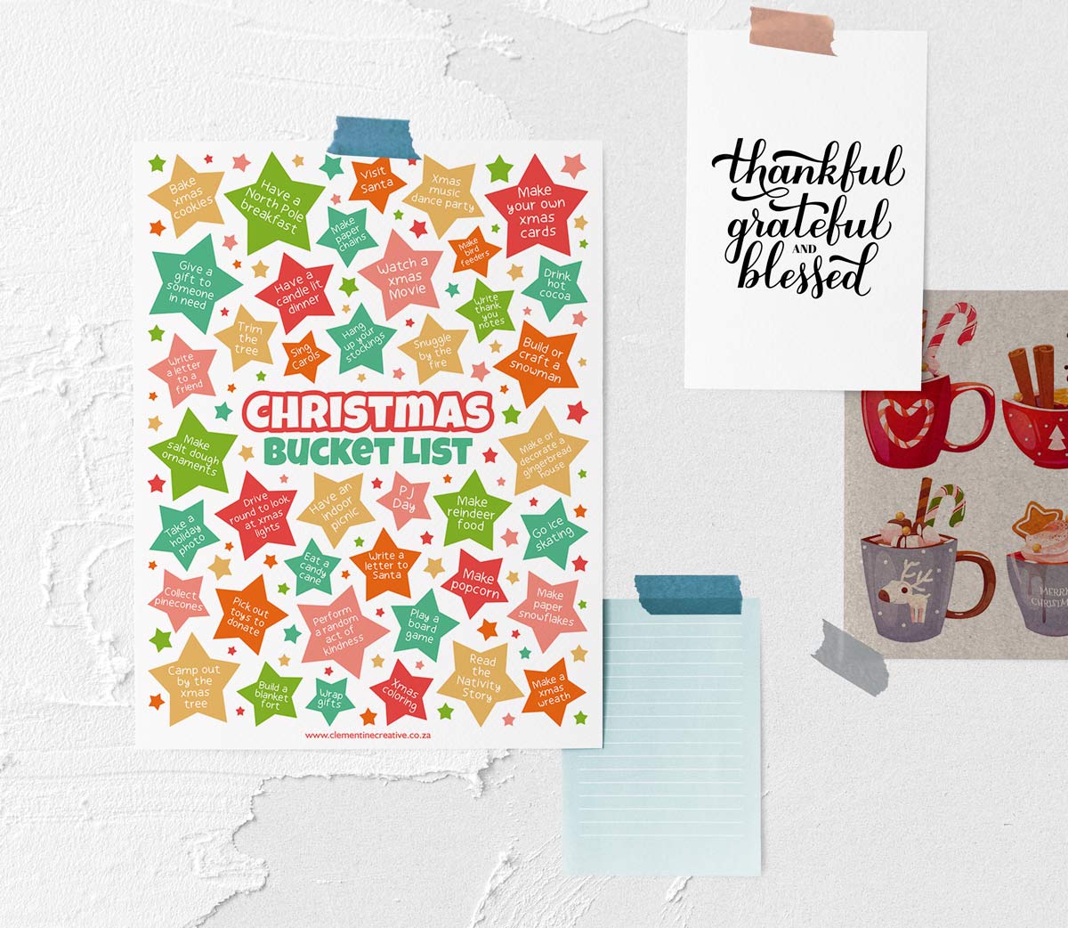Christmas bucket list template