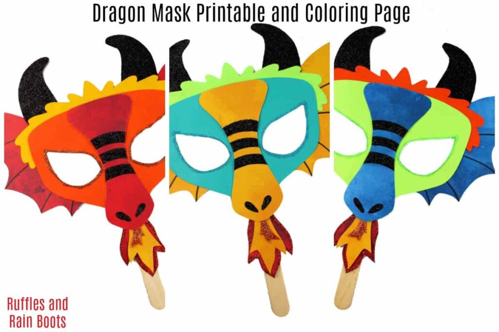 printable dragon masks
