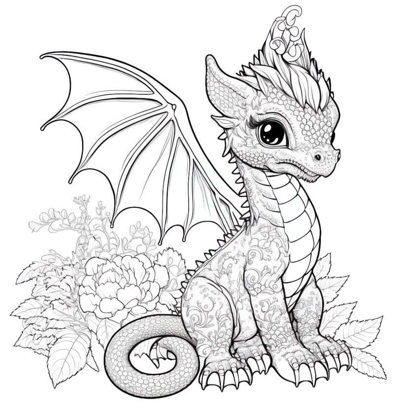 printable dragon coloring pages