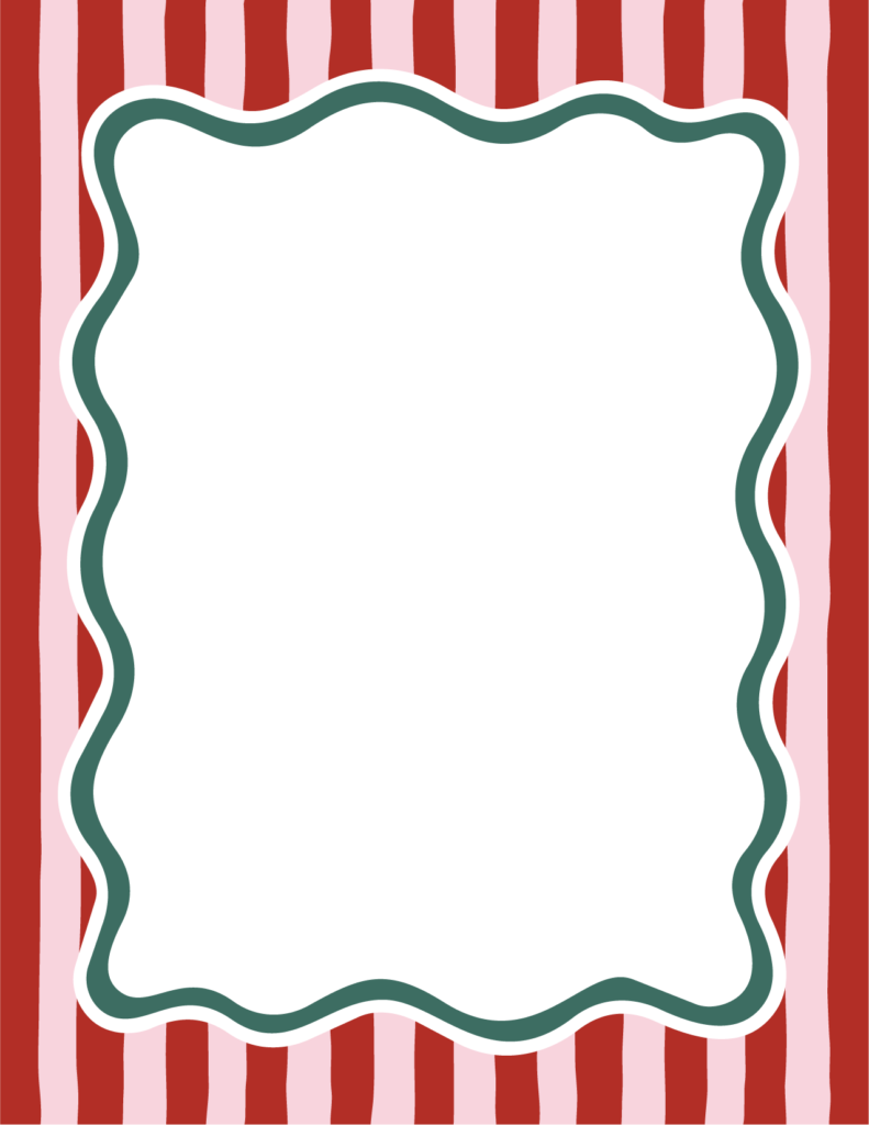 red and pink stripes Christmas border background